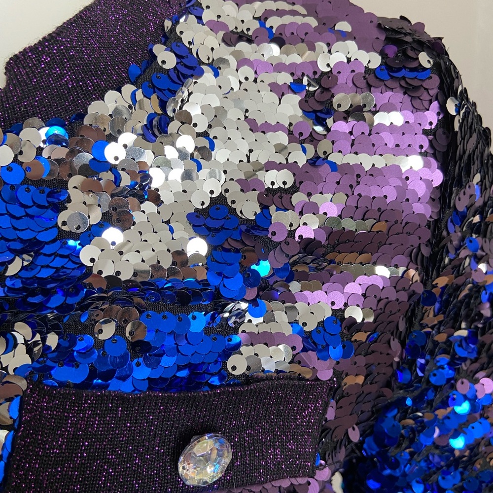 Michael Simon Allover Sequins Jacket Petite Medium - image 7